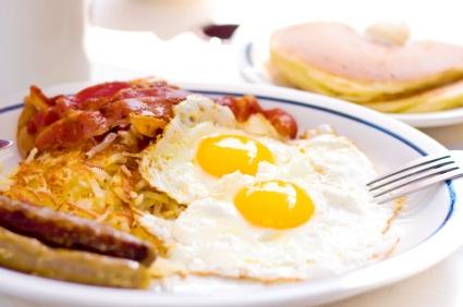 Healthy Eating High Cholesterol and Diet Bacon Eggs