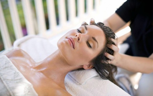 Scalp massage helps peventing hair loss