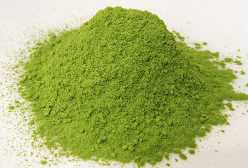 Finely milled Matcha green tea powder