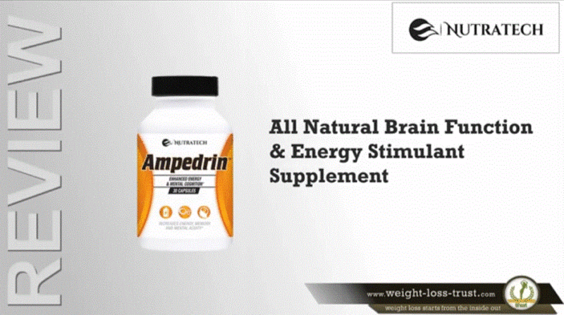 Ampedrin by Nutratech Reviews: Brain Cognitive Function Memory Clarity Mental Focus and Energy Stimulant