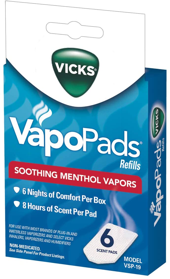 Vicks VapoPads 6 Count – Soothing Menthol Vapor Pads