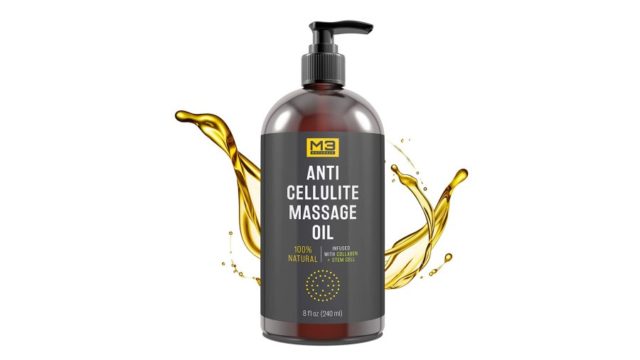 M3 Naturals Anti Cellulite Massage Oil Infused with Collagen and Stem Cell