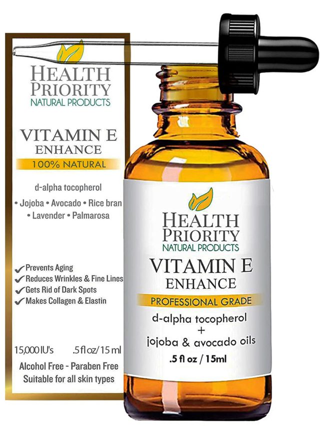 Organic Vitamin E Oil for Skin and Scars by Health Priority