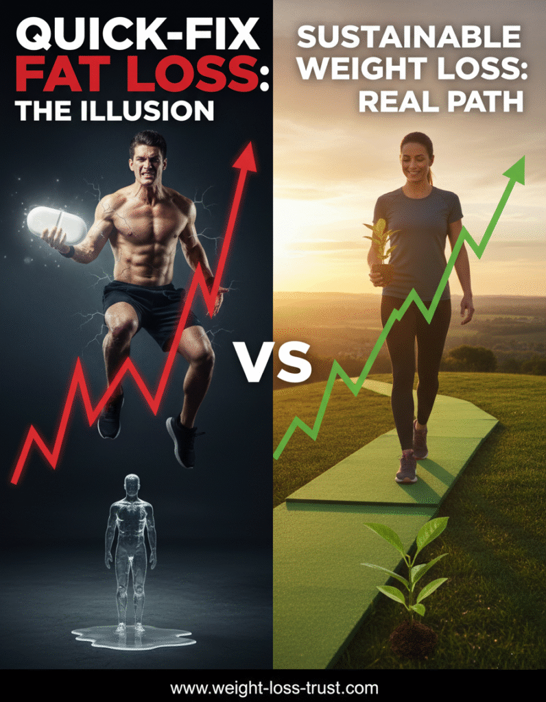 How to Vet weight loss program: Fat Loss quick fixes vs. sustainable wight loss real path