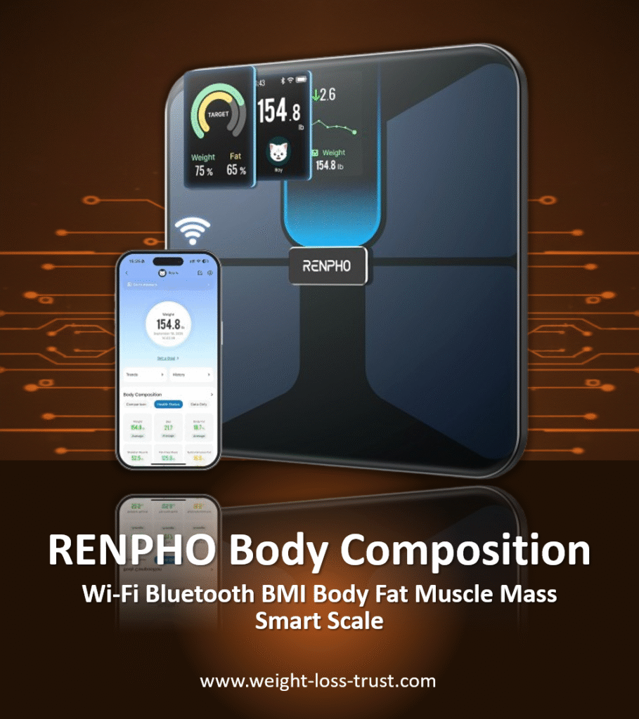 RENPHO Body Composition - Wi-Fi Bluetooth BMI Body Fat Muscle Mass Smart Scale