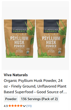 Viva Naturals Psyllium organic powder