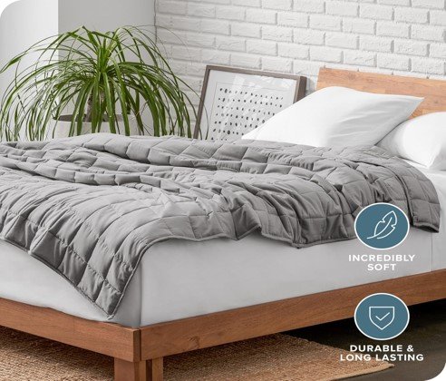 Bare Home Weighted Blanket - Best Comfortable Bedding for Winter 2025
