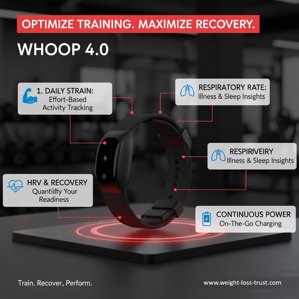 WHOOP SportFlex Wrist Band - Track your sleep, strain, stress, recovery, and more