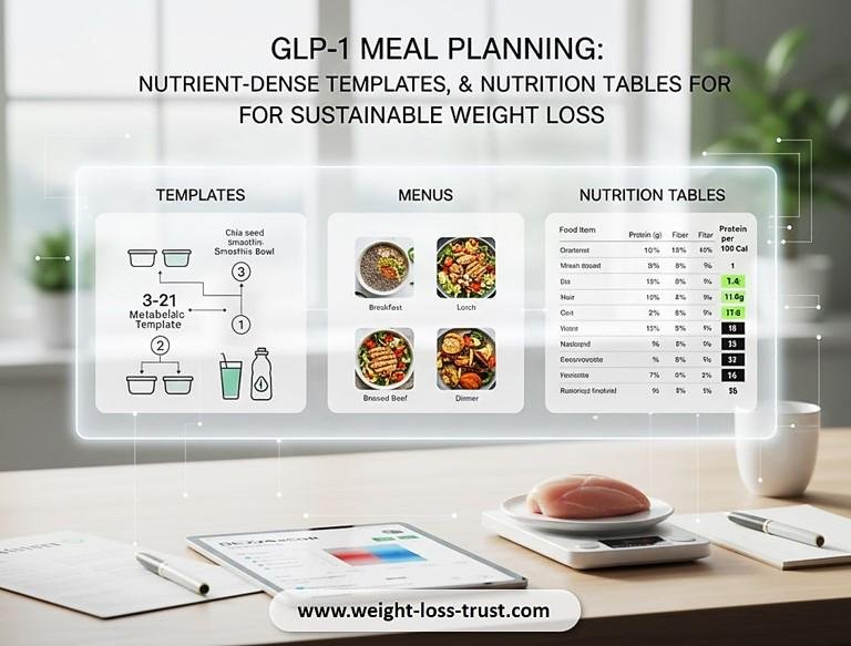 GLP-1 meal planning for sustainable weight loss: Nutrient-Dense Templates, Menus & Nutrition Tables for Sustainable Weight Loss