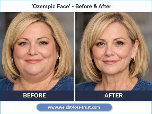 Managing Semaglutide Side Effects - Ozempic Face before & after